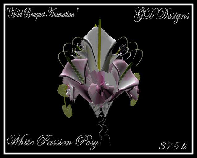 GD White Passion Posy Boxed