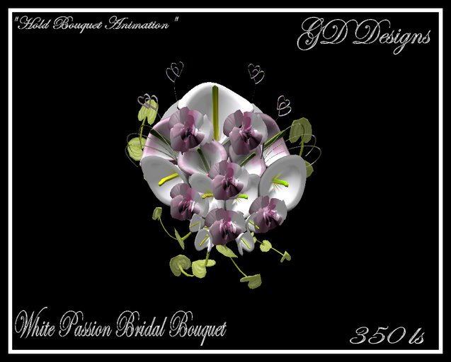 GD White Passion Bouquet Boxed
