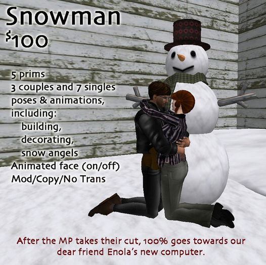 % Soho Hobo Snowman (SCULPTS)