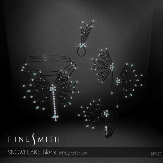 F I N E S M I T H -Snowflake set- Black 