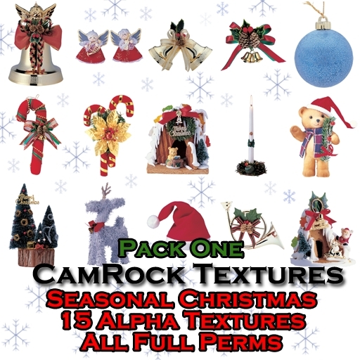 CamRock Textures: Christmas Alphas - Pack One