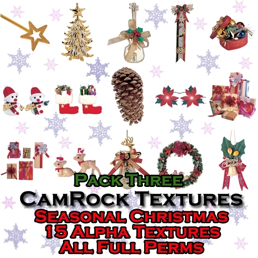 CamRock Textures: Christmas Alphas - Pack Three