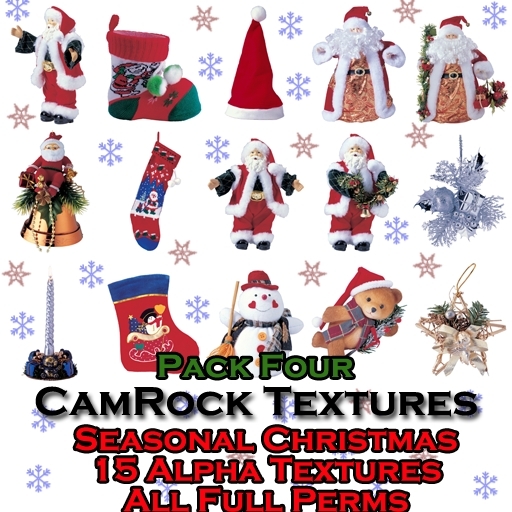 CamRock Textures: Christmas Alphas - Pack Four