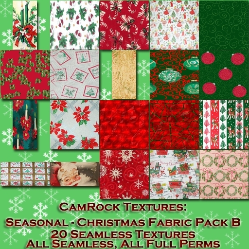 CamRock Textures: Christmas Fabric & Wraps B