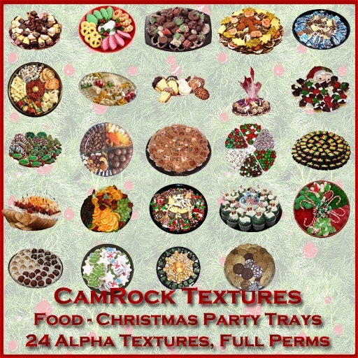 CamRock Textures - Food Christmas Party Platters