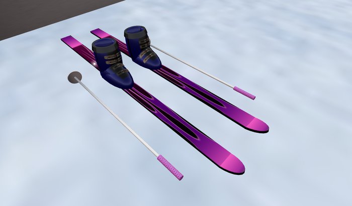 Skis - pink flame