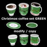 Christmas coffee set GREEN (modify/copy) / SALE!!!