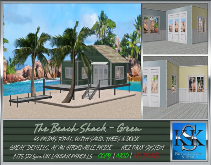 NEW! Beach Shack Green boxed