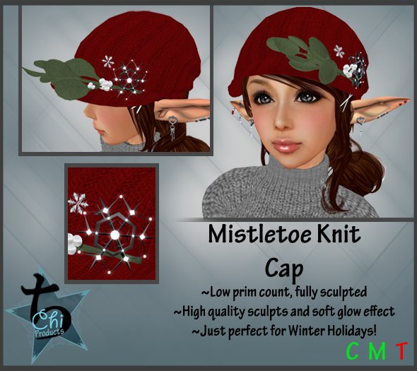~{Chi}~ Mistletoe Knit Cap BOX