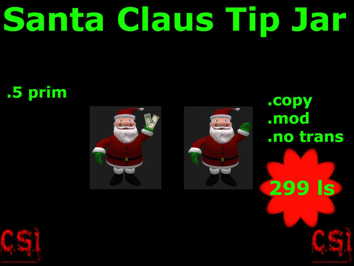 Santa Claus Tip Jar (box)
