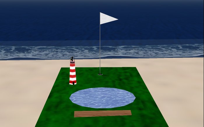 Miniture Golf Lighthouse Putting Display