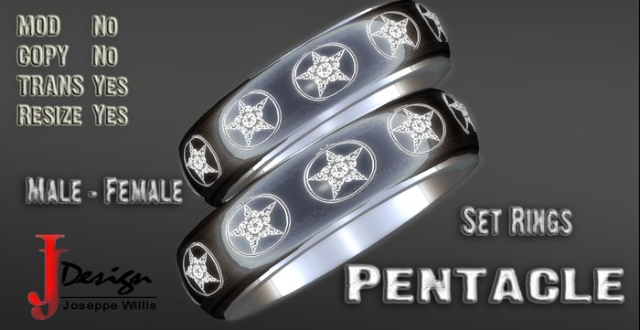 Set of Thumb Rings Pentacle