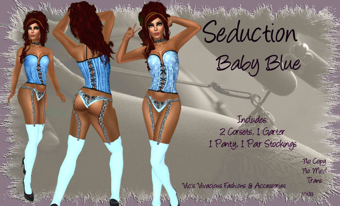 Want this? Baby Blue Corset Set-Boxed