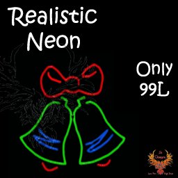 Plain Christmas Bells Neon Sign