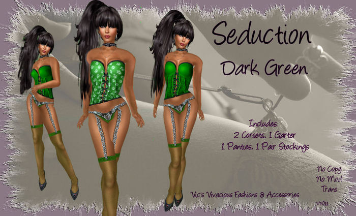 Want this? Dark Green Corset Set-Boxed