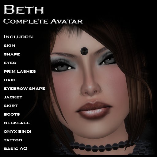 Beth Complete Avatar Package - Skin, Shape, Hair