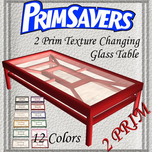 PrimSavers - Glass Table 03 - 12 Textures