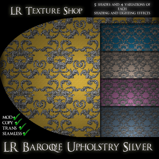 *LR* Baroque Upholstry silver