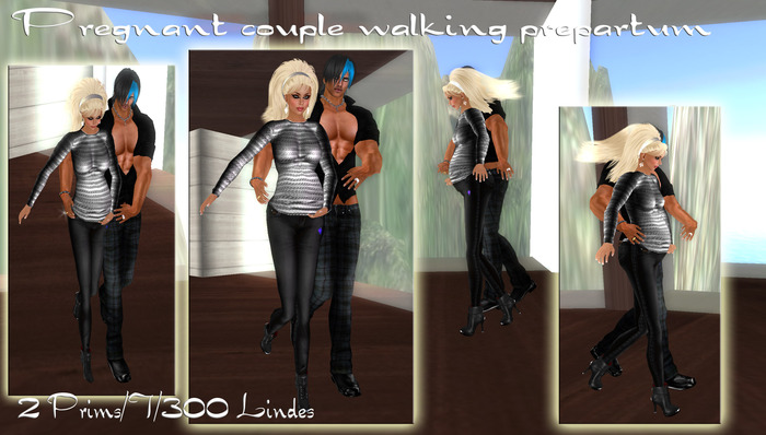 LSR - Pregnant couple walking prepartum