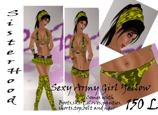 ~~SH~~Sexy Army Girl Yellow