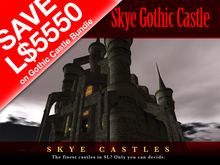 *PROMO BUNDLE - SAVE L$5550 * Skye Gothic Castle - One of SL's finest prefab castles tagGoth, tagFantasy