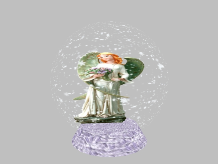 Christmas Globe Green Angel