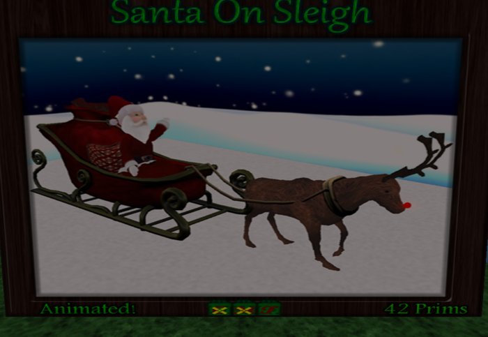 Santa On Sleigh (Boxed)
