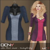 DCNY Color Block Dress in Midnight/Sky