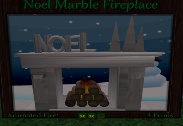 Noel Marble Fireplace With Animations (Boxed)