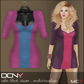 DCNY Color Block Dress in Orchid/Cerulean