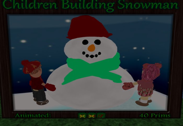 Children Building Snowman (Boxed)