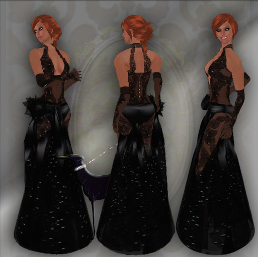 *SHEER BLACK ERTE' By Gelese  Giano