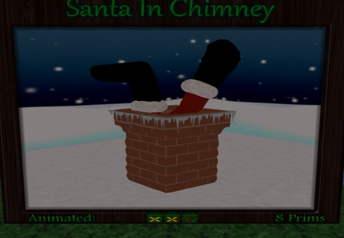 Santa In Chimney (Boxed)