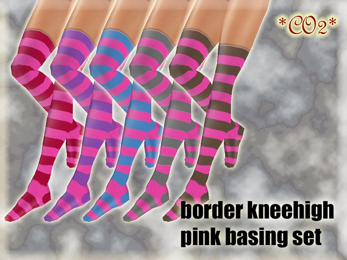 *CO2*border kneehigh pink basing