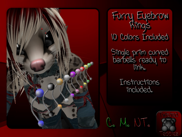 {T.t} Furry Eyebrow Rings