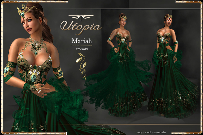 Utopia Mariah emerald - Appliers Included!