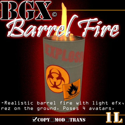 Second Life Marketplace - BGX Barrel Fire