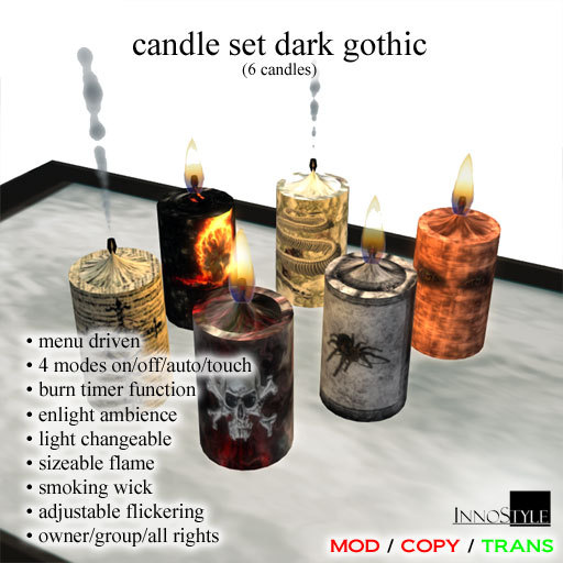candle set dark-gothic