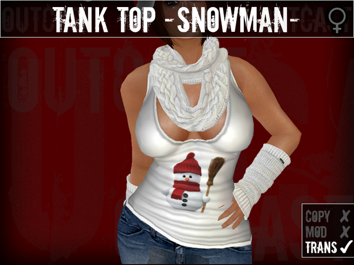 **OC** TankTop Snowman -White- 