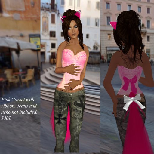 Pink bow corset