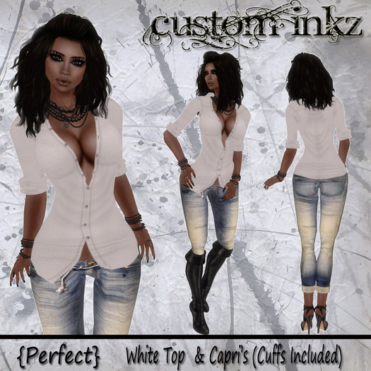 Custom iNKZ - Perfect White Top & Capri's 