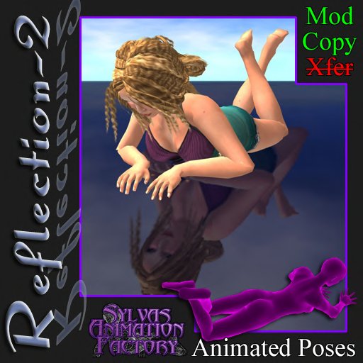 Reflection -2 -- Female Laying and Peering Into the Water Animation (copyable)