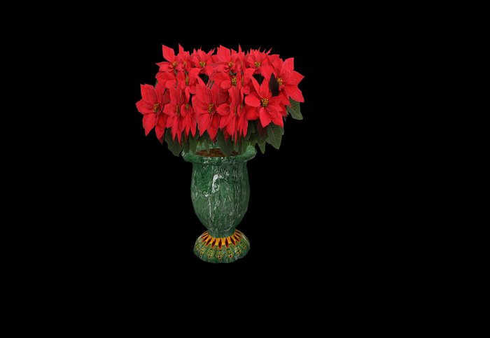Musical Potted Poinsettias/with Texture Change 