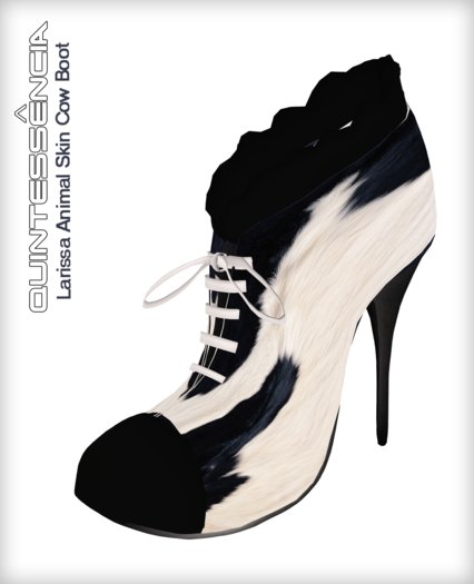 - Quintessencia - Larissa Animal Skin Cow Boot -