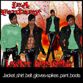 Leather Boys Gothic green