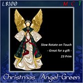 -=E=- Christmas Angel - Green (Boxed)