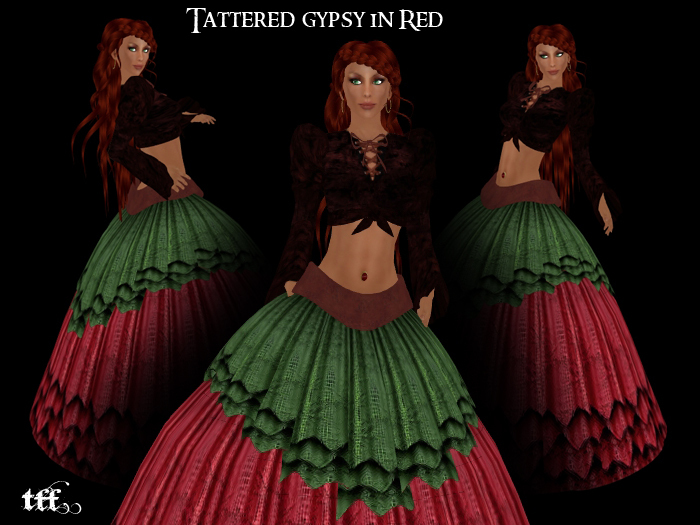 Tattered Gypsy in Red - SALE - TFF