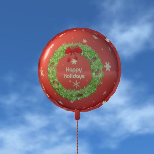 XC Balloons - Red Happy Holidays Wreath Balloon