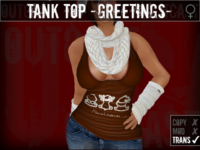 **OC** TankTop Greetings -xMasRed-