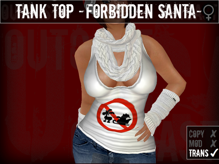 **OC** TankTop Forbidden Santa -White-